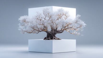 Fototapete - Innovative automated growth structure icon concept representing business design in artificial intelligence frameworks