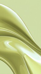 Poster - Glossy, fluid waves cascading elegantly, forming abstract pattern with smooth curves against soft toned background, ideal for minimalist graphic design