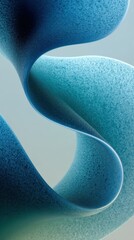 Poster - flowing blue ribbon curving dynamically, revealing textured surface, creating elegant abstract movem