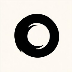 Poster - Abstract Graphic Composition of a Curved Black Shape with Unique Surface Textures