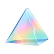 © SIAM - Holographic glass pyramid, iridescent colors.