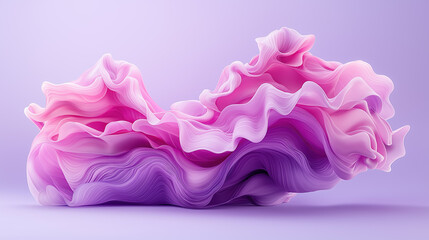 Poster - Colorful organic sculpture with flowing pink and purple patterns