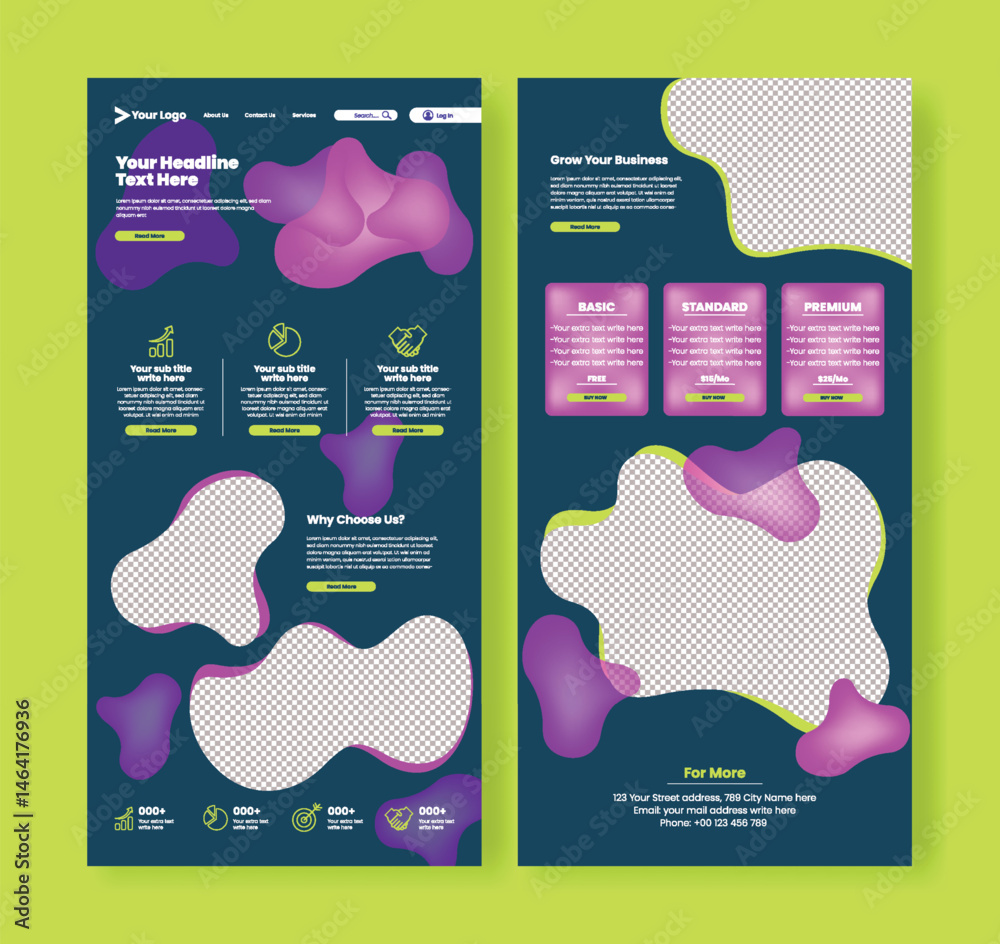 email newsletter template for business marketing web page ui interface ...