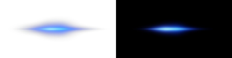 Wall Mural - png glowing horizontal blue light line with radiant shine and beam effect. futuristic energy streak 