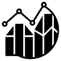 Aufkleber - Financial market analysis chart and graph for business data visualization and investment strategies analysis isolated on transparent background