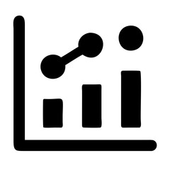Aufkleber - data analysis chart graph icon for business reports and statistics visualization and marketing trend