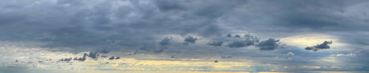 Wall Mural - romantic sky with cloud and sun light. nature background, skyline landscape