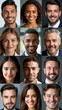 © useful pictures - A vibrant collection of close-up headshots featuring happy individuals from various ethnicities and ages, all engaged in a professional setting, smiling confidently.