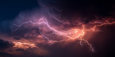 Aufkleber - Dramatic Display of Electric Lightning Bolts Illuminating the Dark Night Sky Captivating Nature s Power and Fury in a Stunning Visual Spectacle