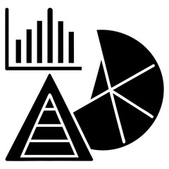 Poster - Data visualization charts and graphs for business intelligence and reporting analysis presentation design isolated on transparent background