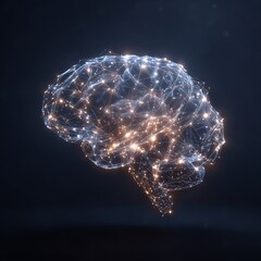 Poster - Intricate neural network visualization displaying human brain intelligence concept