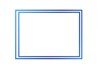 Poster - Double blue border frame on a white background with a modern, clean design and a simple, elegant aesthetic