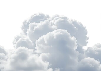 Poster - Fluffy white cloud formation against a bright sky, creating a soft and airy atmosphere