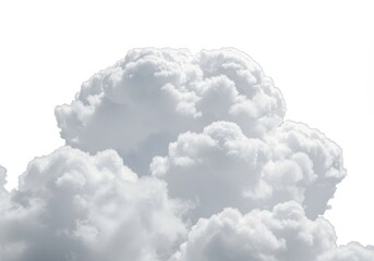 Poster - Fluffy white cloud formation isolated on white background