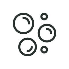 Poster - bubbles line icon, soap bubbles vector symbol with editable stroke