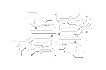 Aufkleber - Abstract digital background with technology circuit board texture. Electronic motherboard illustration. Communication and engineering concept. Vector illustration 