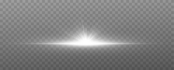 Aufkleber - A bright flash of light. Light sparkles. Light effect. Light star.