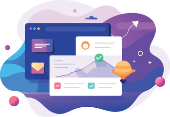 Modern website interface illustration