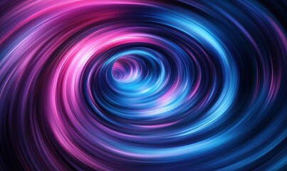 Poster - colorful swirling vortex of blue and pink light creating a dynamic abstract background