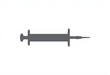 © Vladimir - Gray silhouette of a syringe on a white background