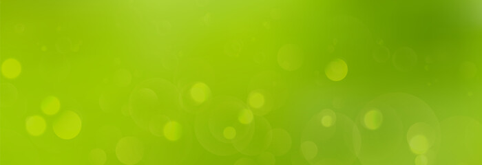 Aufkleber - Bokeh Background on Green Summer Backdrop with Soft Blur and Light Effect. Fresh Natural Abstract Overlay with Glowing Circles and Sunlight Particles for Seasonal or Eco Design Projects