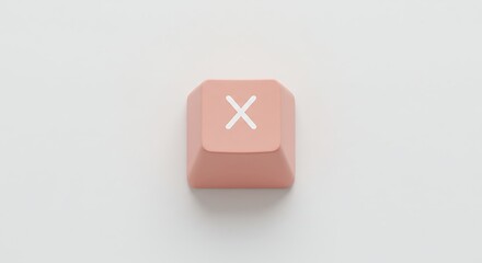 Aufkleber - Single Pastel Pink 'X' Keycap: AI-