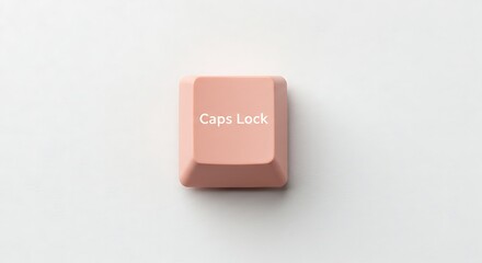 Aufkleber - Aesthetic Peach-Colored Caps Lock Keycap for Mechanical Keyboards