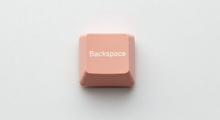 Aufkleber - Single Pastel Pink Backspace Keycap: A Clean Minimalist Design