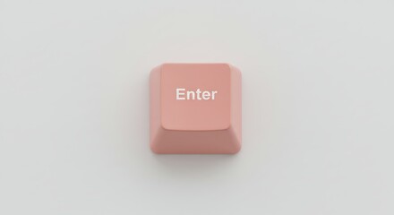 Aufkleber - Single Pink Enter Key: A Minimalist Digital Image