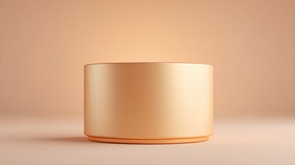 Poster - sleek golden empty podium stands elegantly amidst minimalist setting offering abundant copy space