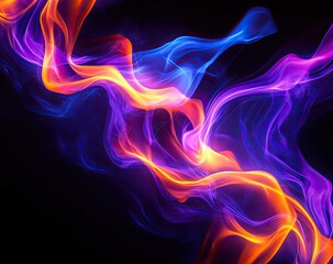 Poster - Abstract swirling, colorful, dynamic energy