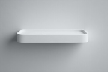 Aufkleber - capture clean image of single 3d-rendered minimalist furniture accessory such as sleek shelf bracket on plain soft