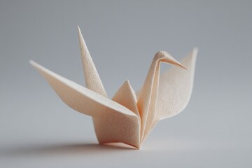 Poster - close-up of intricately folded origami crane