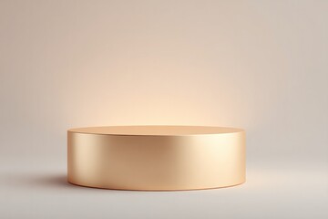 Poster - golden empty podium against minimalist background