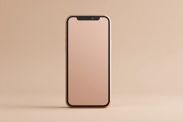 Poster - minimalistic mockup of electronic gadget with blank screen set against neutral background