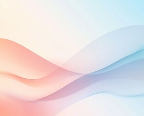 Poster - Delicate, flowing lines of soft pastel colors