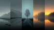 © Lumaverse - Minimalist Foggy Nature Scenes Serene Landscapes and Single Tree Photography