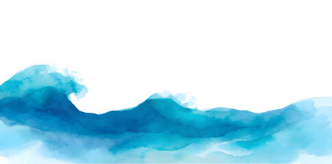 Wall Mural - sea wave watercolor illustration isolated on white background