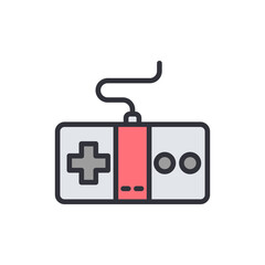Poster - Retro video game controller with a modern touch on a White Background
