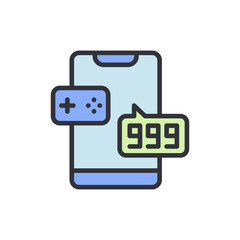 Poster - Mobile Gaming Notification with High Score on Smartphone Device Concept