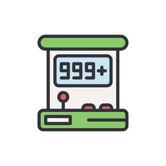 Poster - Retro arcade machine vector illustration for gaming concepts and design
