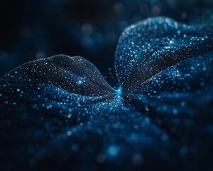 Wall Mural - Abstract Glowing Blue Dot Pattern Design
