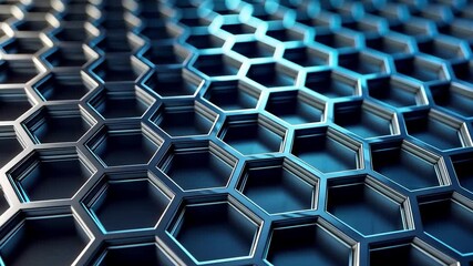 Fototapete - Hexagonal pattern texture in a modern backdrop with a sleek 4K presentation