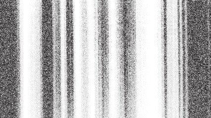 Poster - Textured overlay with white and black stripes reminiscent of classic VHS aesthetics and stipple art techniques