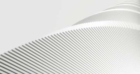 Poster - Abstract white background spiral geometric pattern of design 3d render