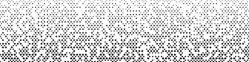 Aufkleber - Wide monochrome geometrical abstract square pattern header background