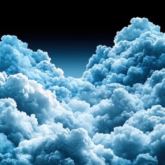 Poster - Stunning blue sky adorned with fluffy white clouds creating a perfect canvas for daydreams