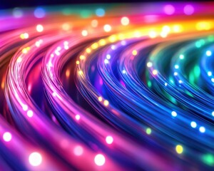 Poster - Dazzling display of colorful lights creating an enchanting atmosphere of vibrancy and energy