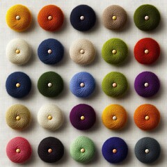 Poster - A colorful bunch of yarn balls displayed together showcasing various textures and vibrant hues