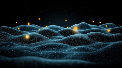 Poster - Mesmerizing wave of light flowing elegantly across the frame creating a dreamy and ethereal atmosphere